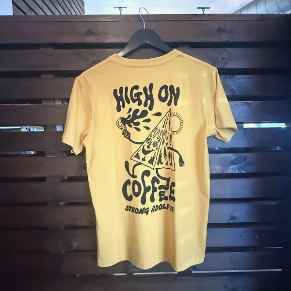 High On Coffee Tee Yellow / Black